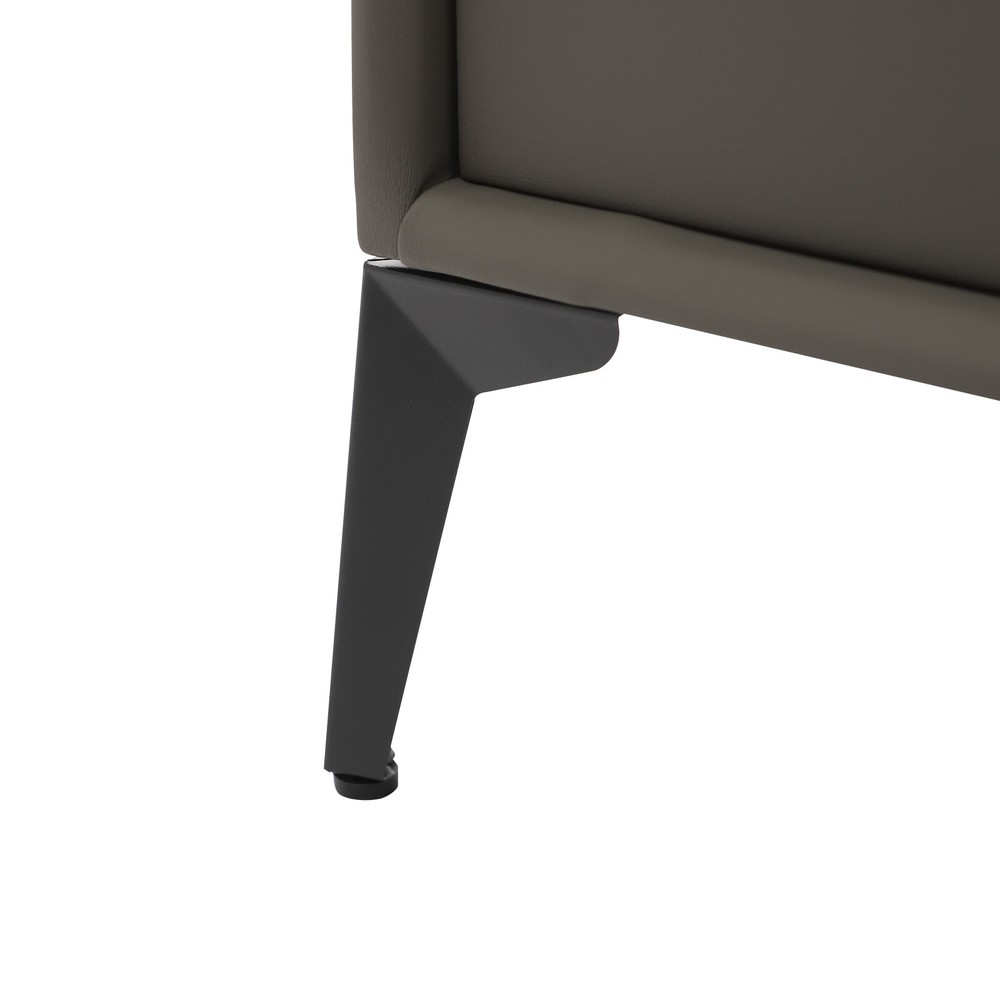 Smart Bedside Table + Three-color Light+Drawers+Usb&wireless Charging Dark Grey