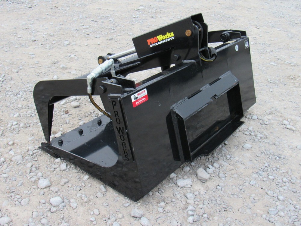 48" Solid Bottom Bucket Grapple Attachment Fits Toro Dingo Mini Skid Steer