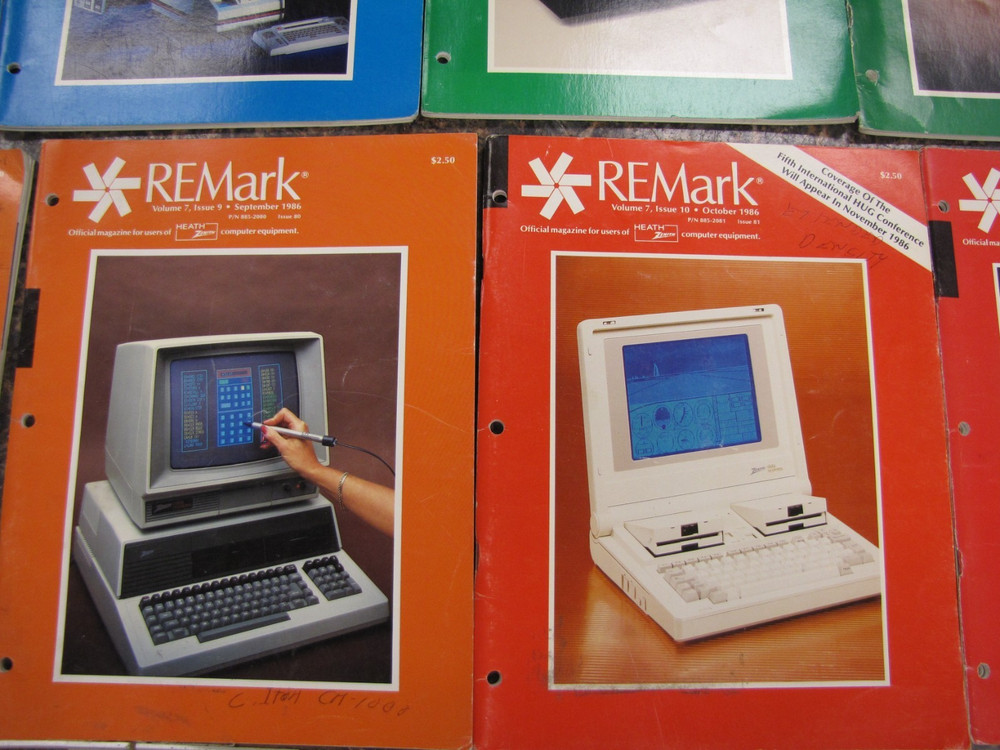 1986 REMark Heath Zenith User Group Magazines Computer Advertisements JAN-DEC