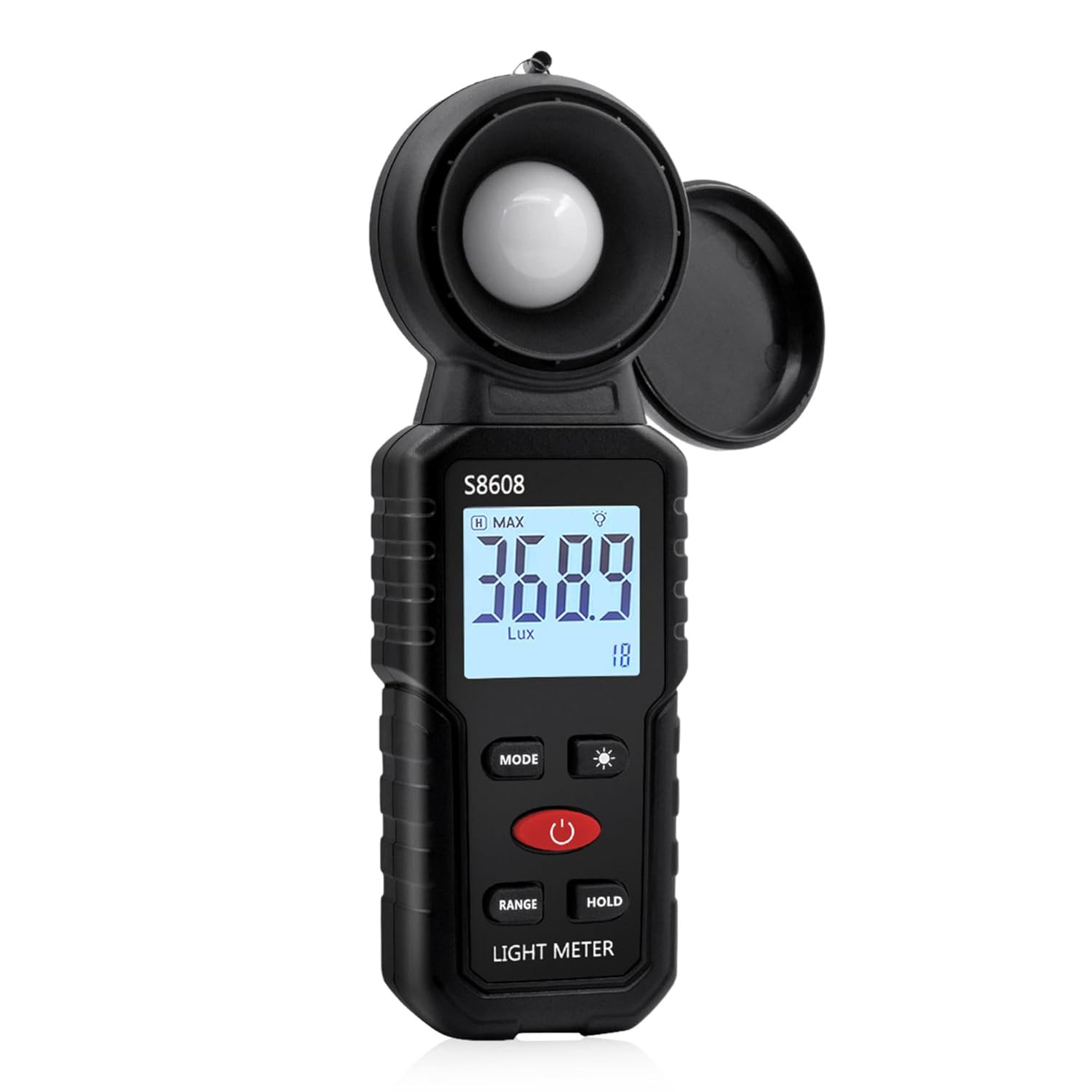 Digital Illuminance Light Meter: 200,000 Lux Photometer for Plants & Photography