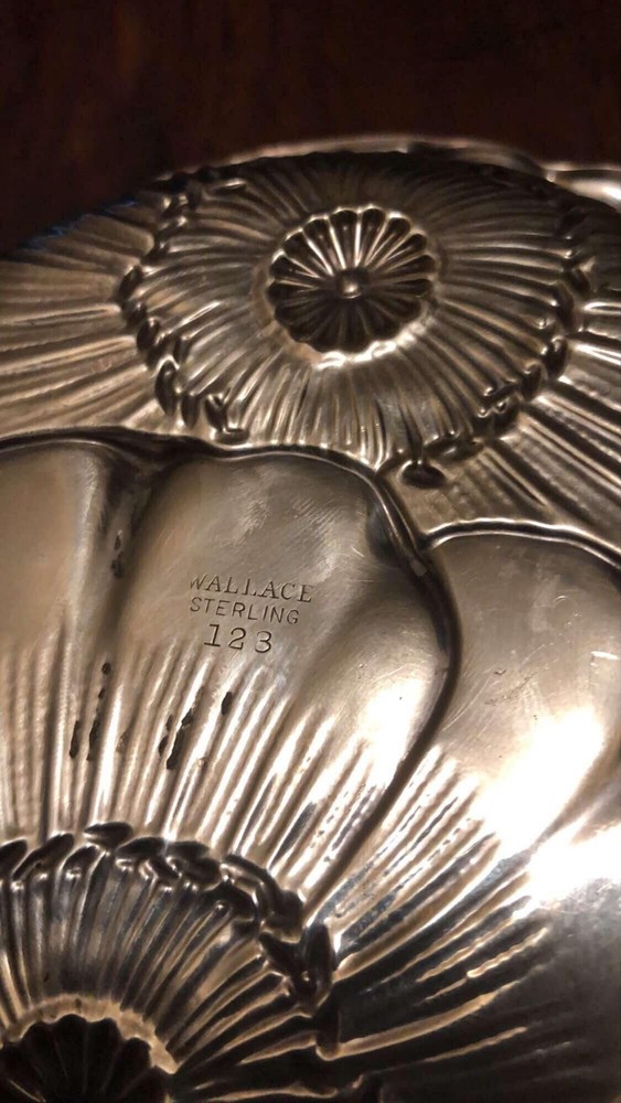 Wallace Sterling Silver Poppy Pattern Bowl #123