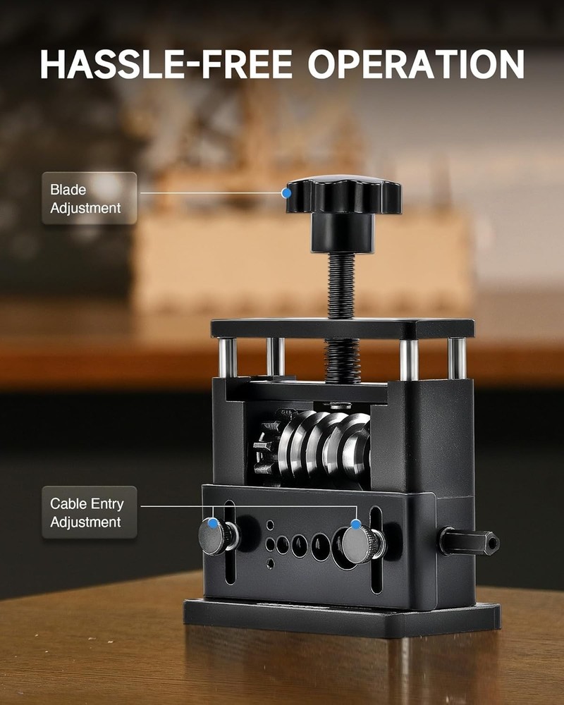 Manual Wire Stripping Machine, Drill Powered Wire Stripper Machine with 6 Cha...