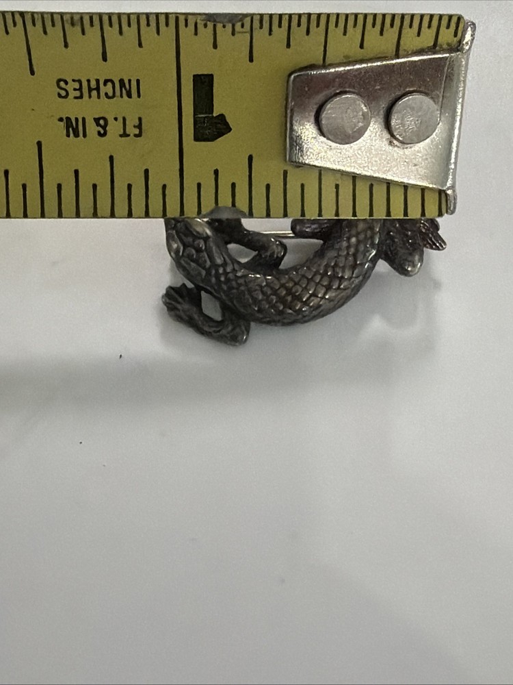 Sterling Silver Lizard Pin brooch —(G)