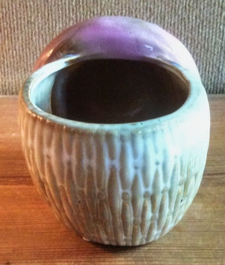 Ceramic Bonnet Hat Planter Pot Pink With Bow Unique Gift Idea