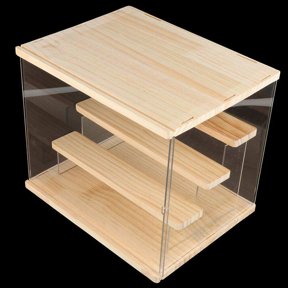 Clear Acrylic Display Case Countertop Box Organizer Stand Dustproof Showcase NEW