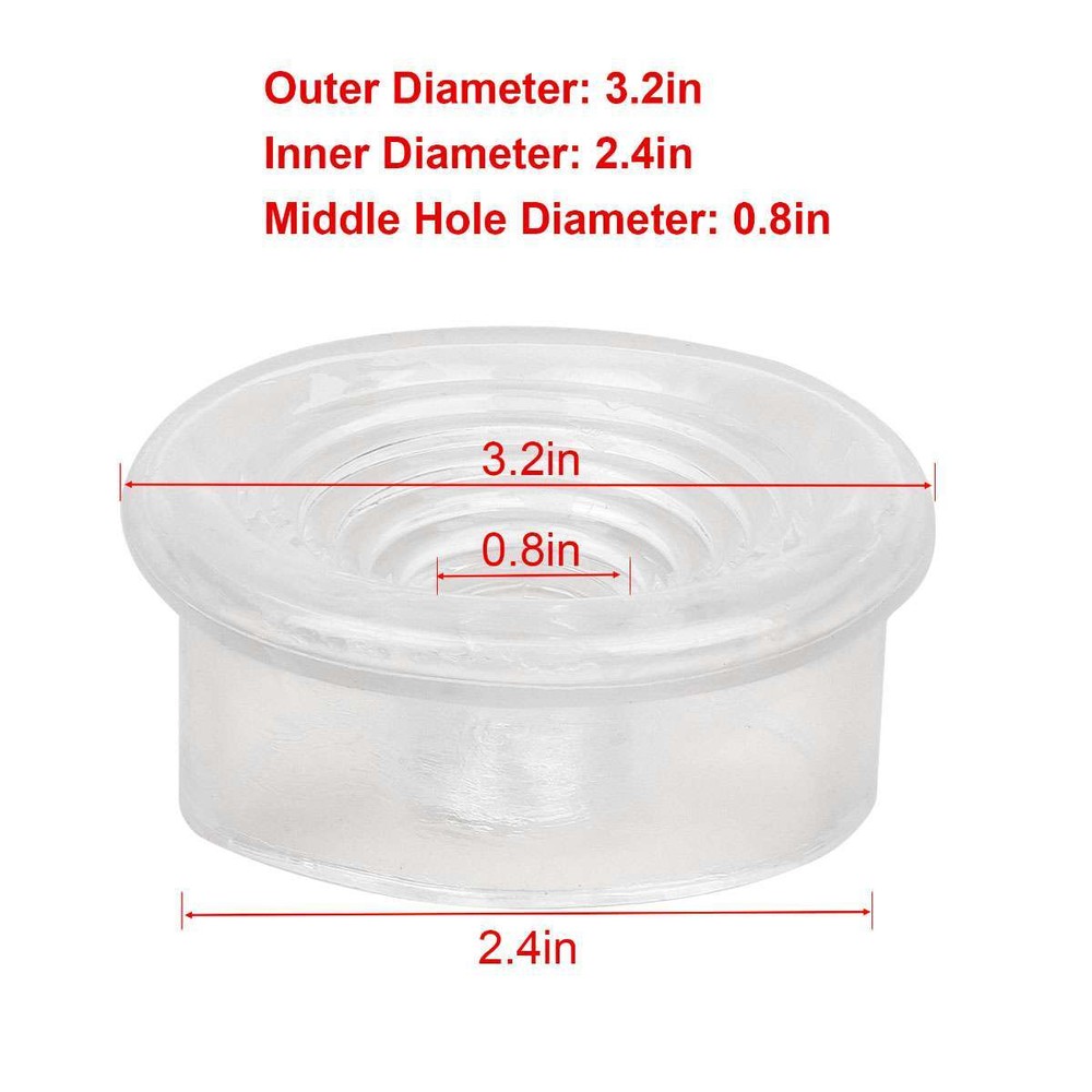 Universal Silicone Replacement Donut Sleeve for Penis Pump Accessory Black,Clear