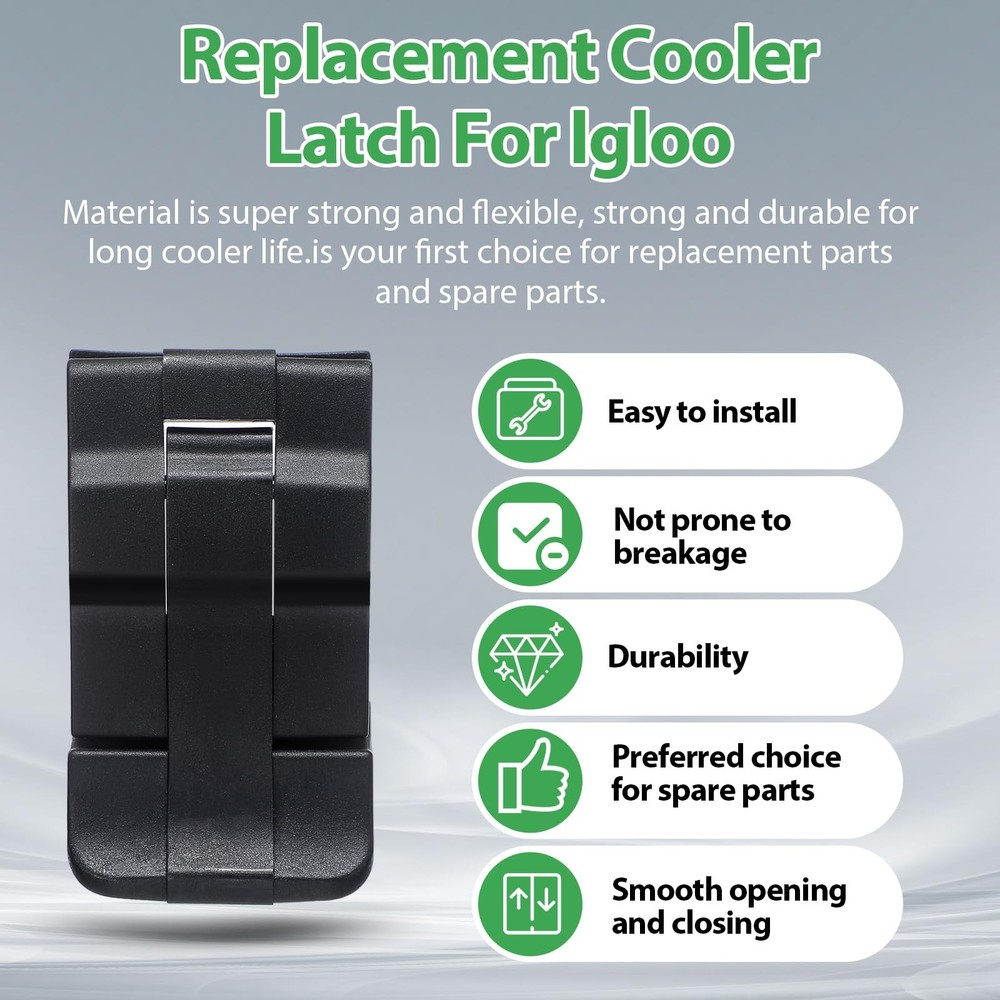 2 PCS Black Replacement Cooler Latches, Plastic Pelican Protector Series Medium
