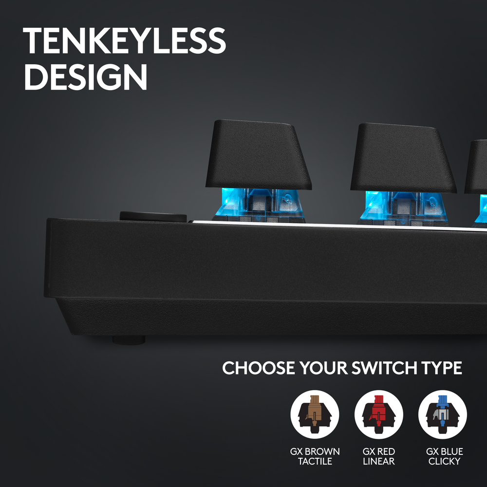 Logitech - PRO X TKL LIGHTSPEED Wireless Mechanical Clicky Switch Gaming
