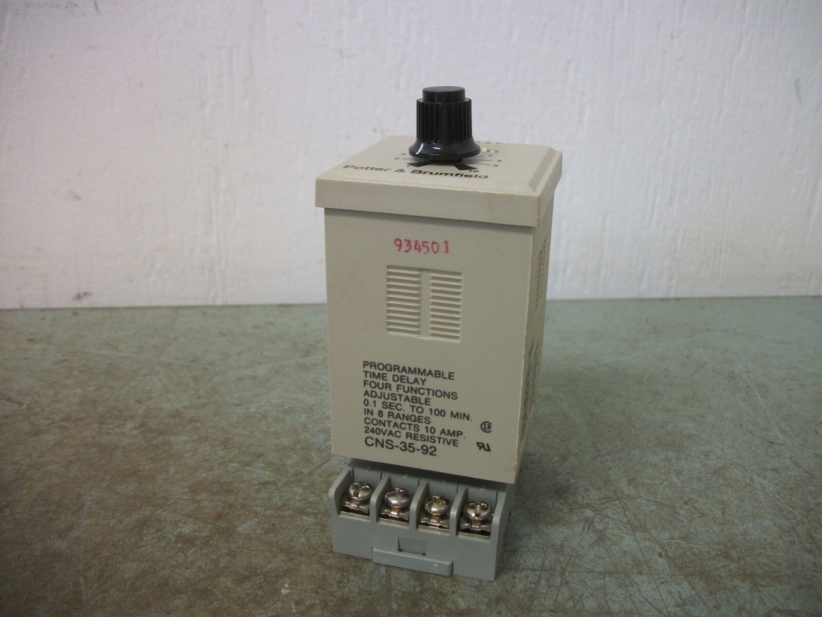POTTER & BRUMFIELD PROGRAMMABLE TIME DELAY RELAY CNS-35-92 0.1SEC TO 100MIN