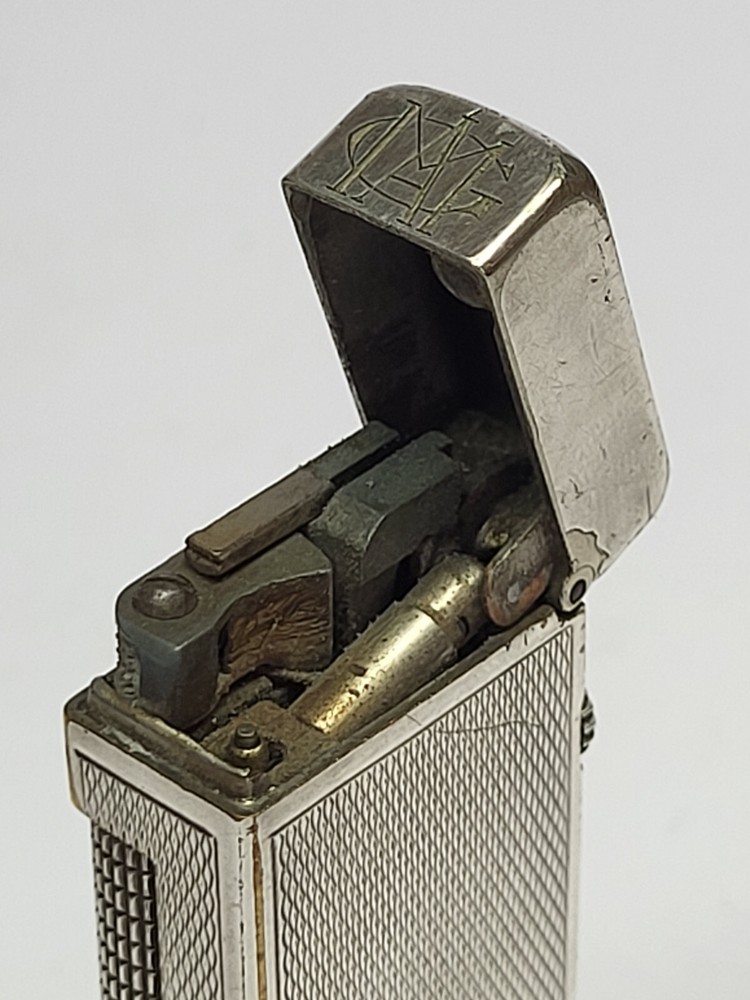 Vintage DUNHILL Silver Plated Gas Lighter