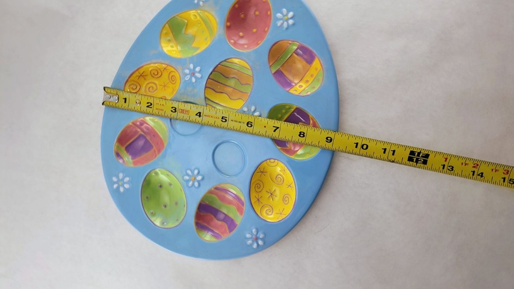 Deviled Egg Tray Platter Kitschy MWW Market Ceramic Plate Easter Holiday