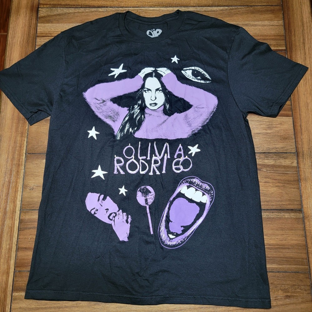 Olivia Rodrigo Black Unisex Tee GUTS Graphic - Size Large