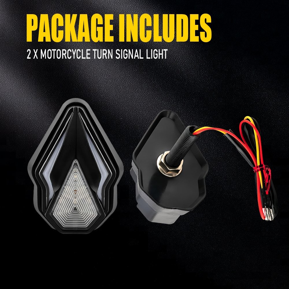 2x Motorcycle LED Flush Mount Turn Signals Indicator Blinker Light For Honda