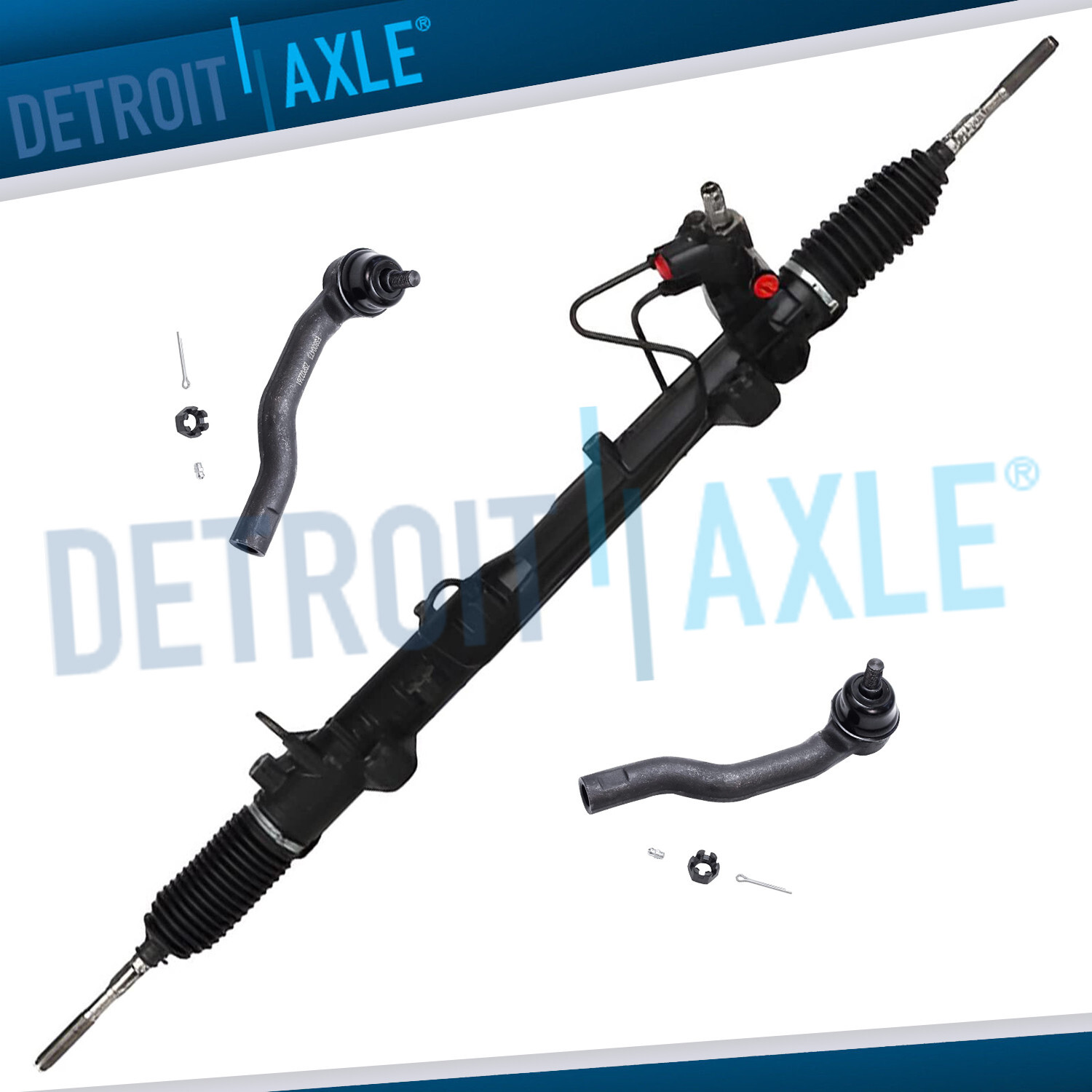 Power Steer Rack and Pinion + Outer Tie Rods for 2007-2014 Ford Edge Lincoln MKX