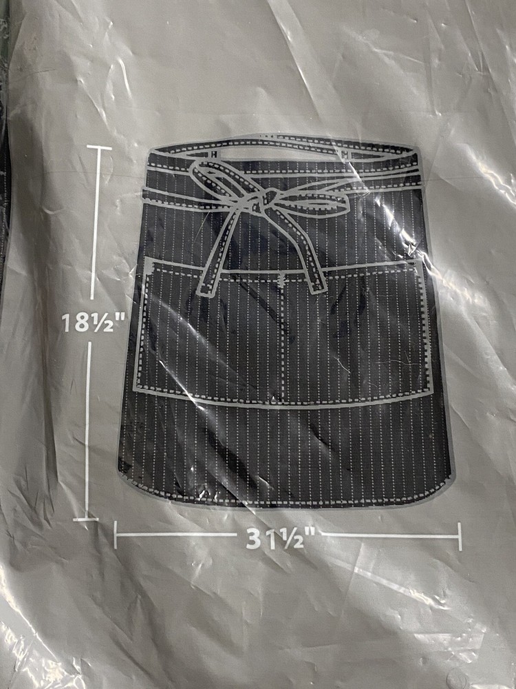 18" Bistro Apron-Pinstripe
