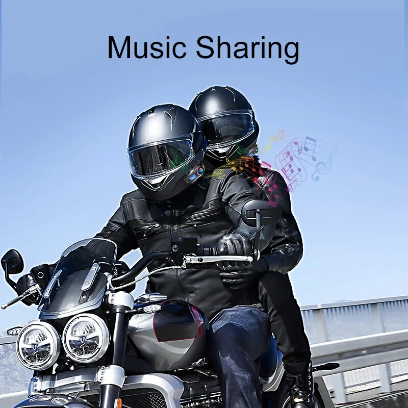 Q58MAX Motorcycle Helmet Mixing Intercom Helmet Bluetooth Headset LCD Display