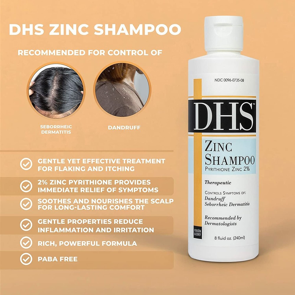DHS Zinc Shampoo For Dandruff 8 oz
