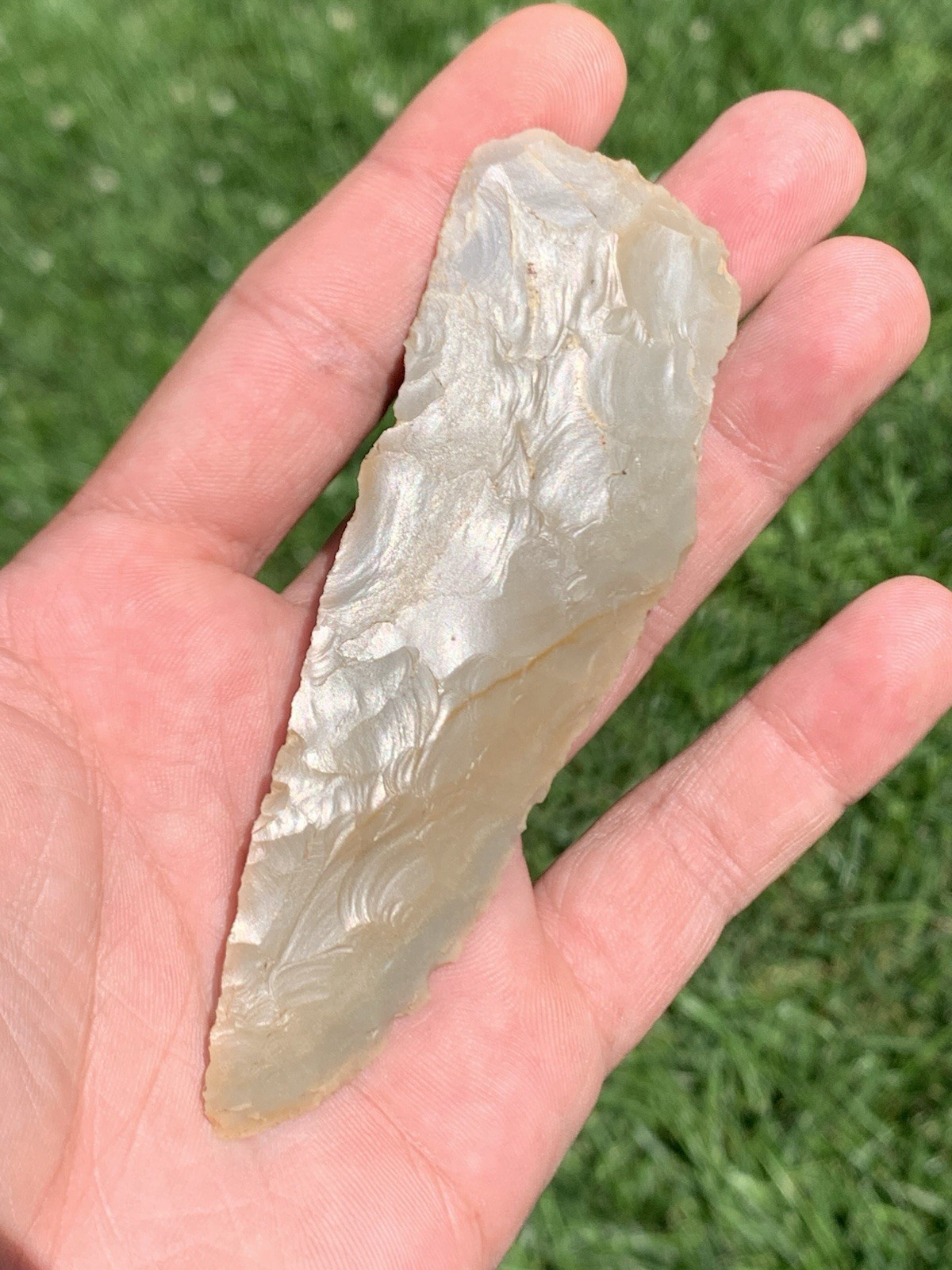 Authentic Archaic Blade Arrowhead 4 1/8 Fayette Co Kentucky Glossy Carter Cave