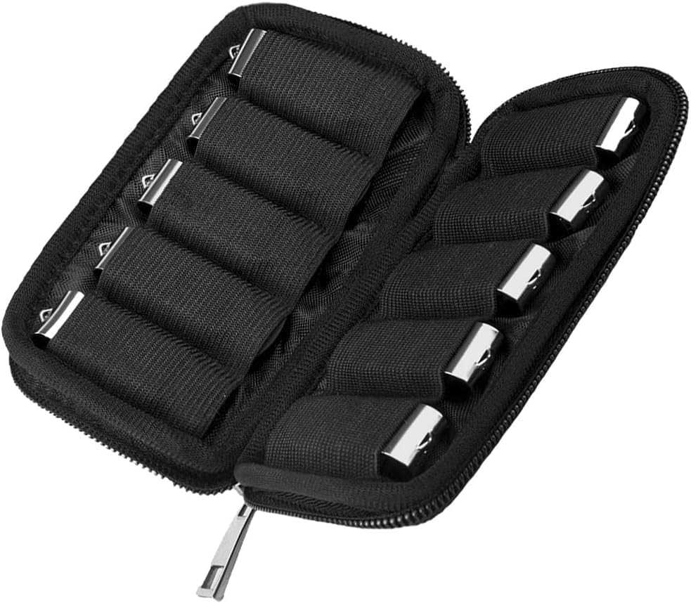 USB Flash Drive Case Memory Stick Storage Bag Thumb Drive 10 slots Black(A)