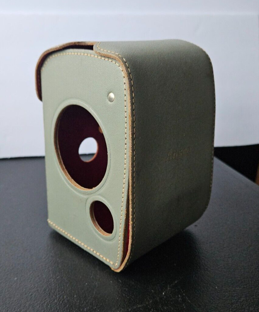 SAMESHIMA ANSCO CAMERA CASE. GENUINE LEATHER MADE IN U.S.A. NICE LINING.