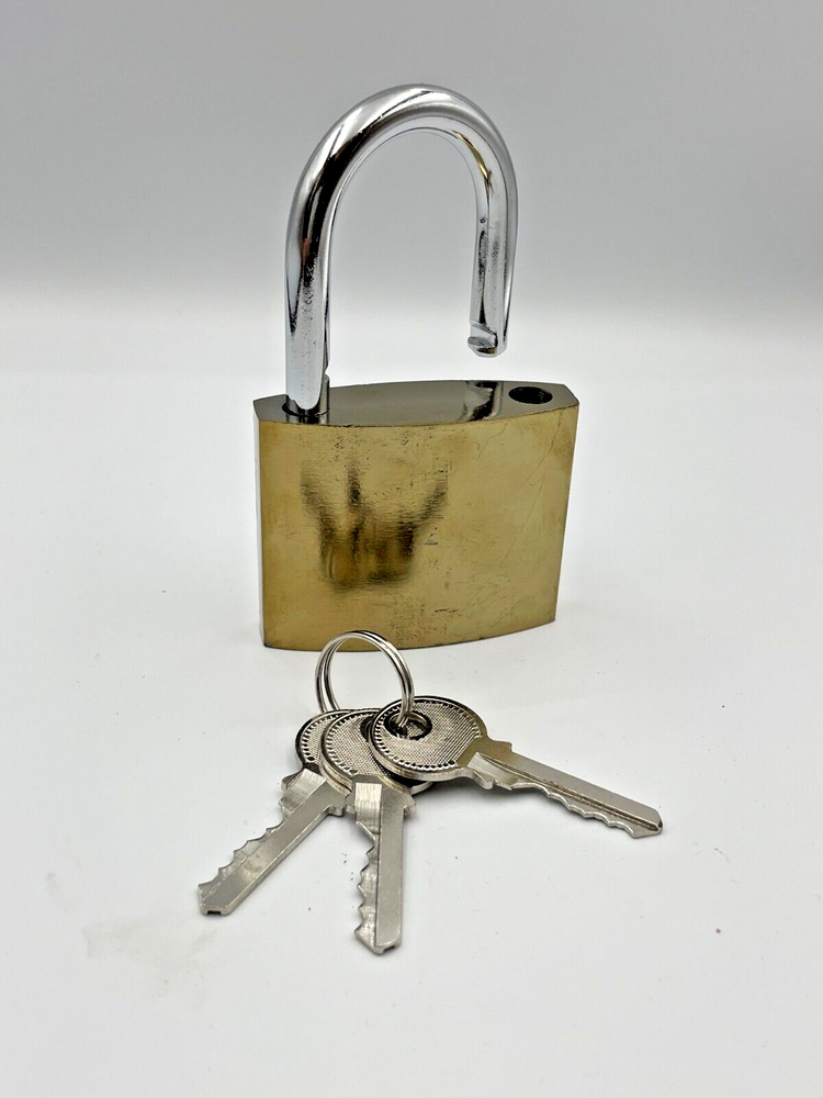 3 Padlocks with 3 Keys 63 MM New