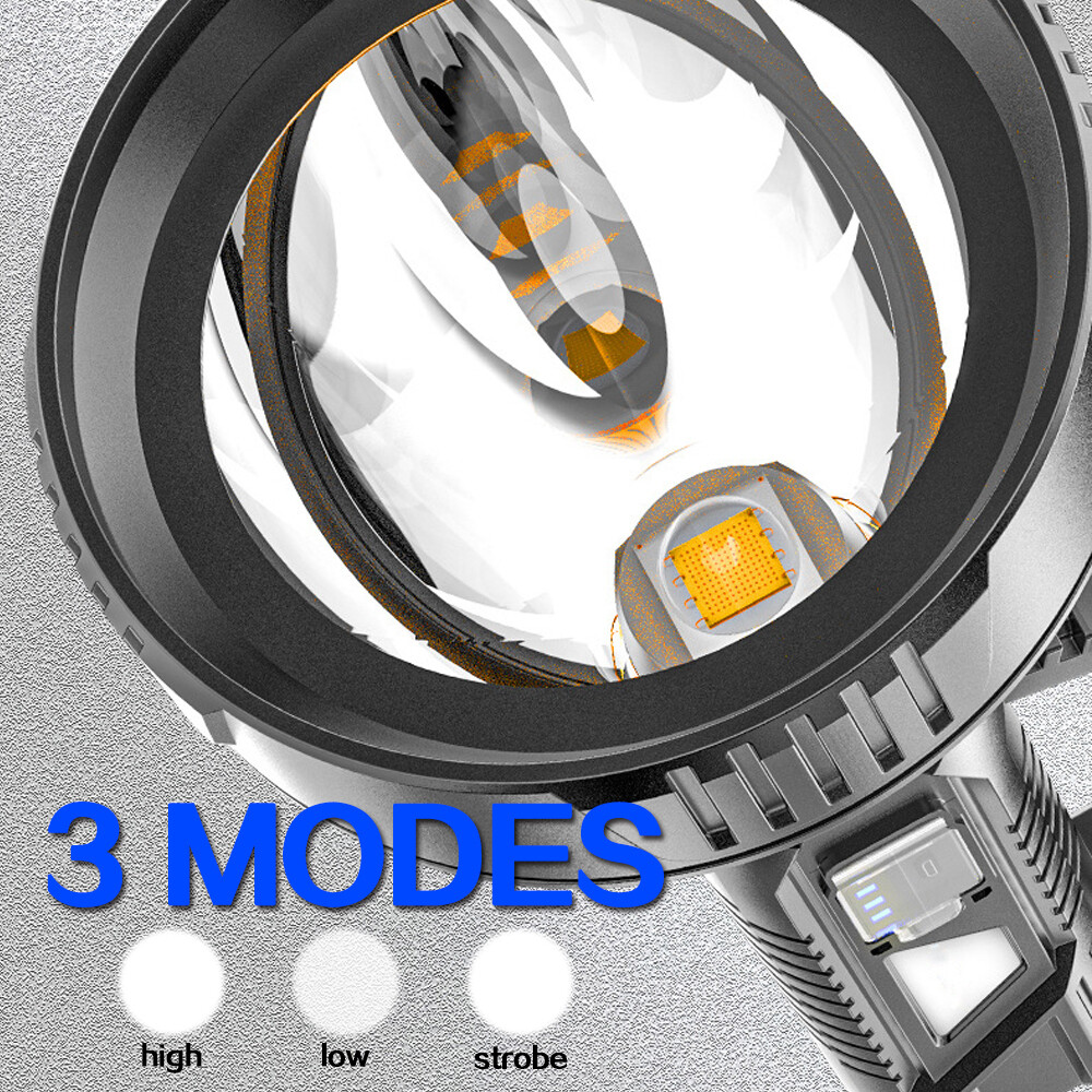 Rechargeable Spotlight Flashlights LED Super Bright Handheld 9000000 High Lumens