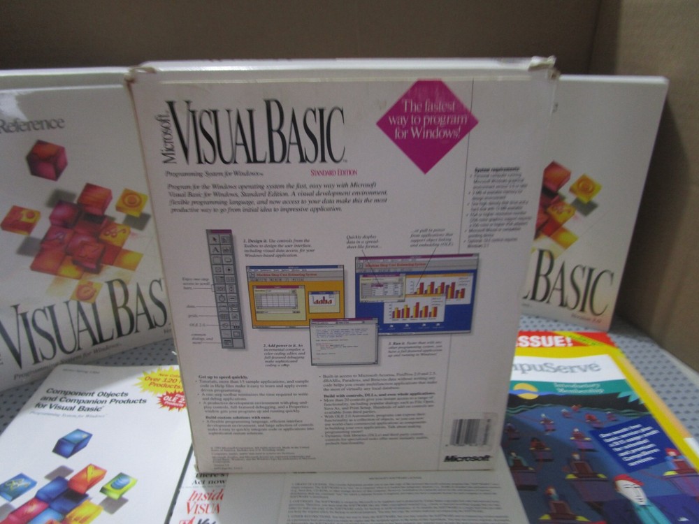 MICROSOFT VISUAL BASIC 3.0--3.5" DISKS STANDARD EDITION WINDOWS--EXCELLENT COND.