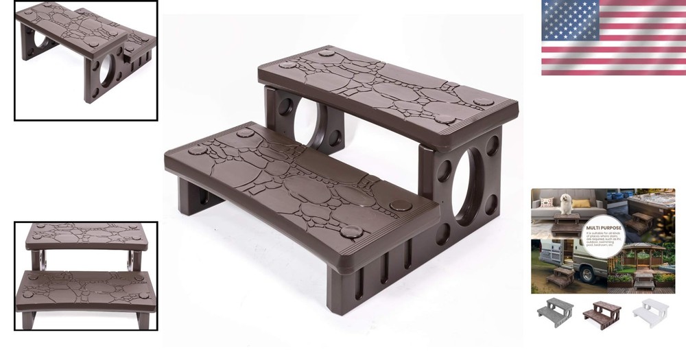 Universal 2-Step Spa Steps - Slip Resistant Design
