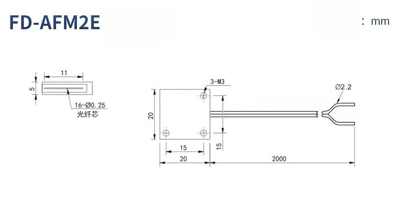 JORMU FD-AFM2E Reflective Area Matrix Fiber Optic Sensor Side Detection