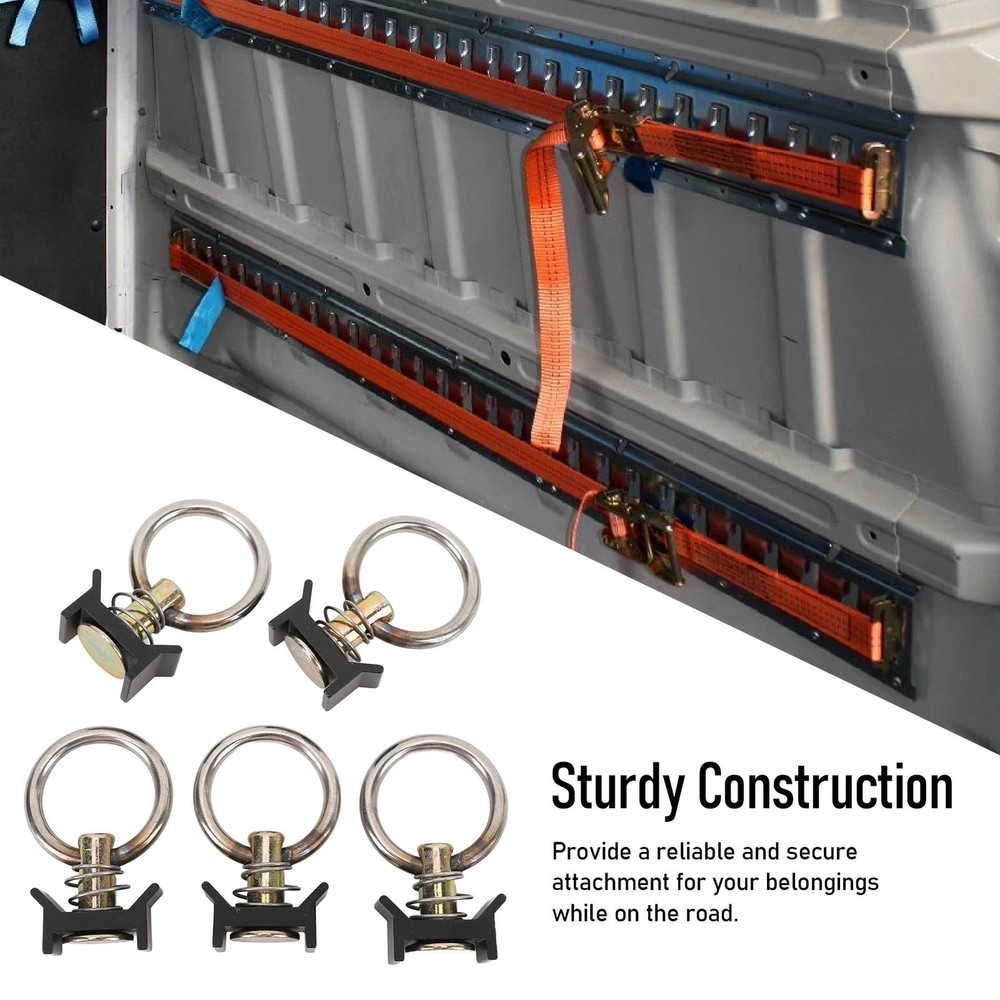 5Pcs L Rail Tie Down Single Stud Fitting Versatile Secure Attachment Tie Do LBRC