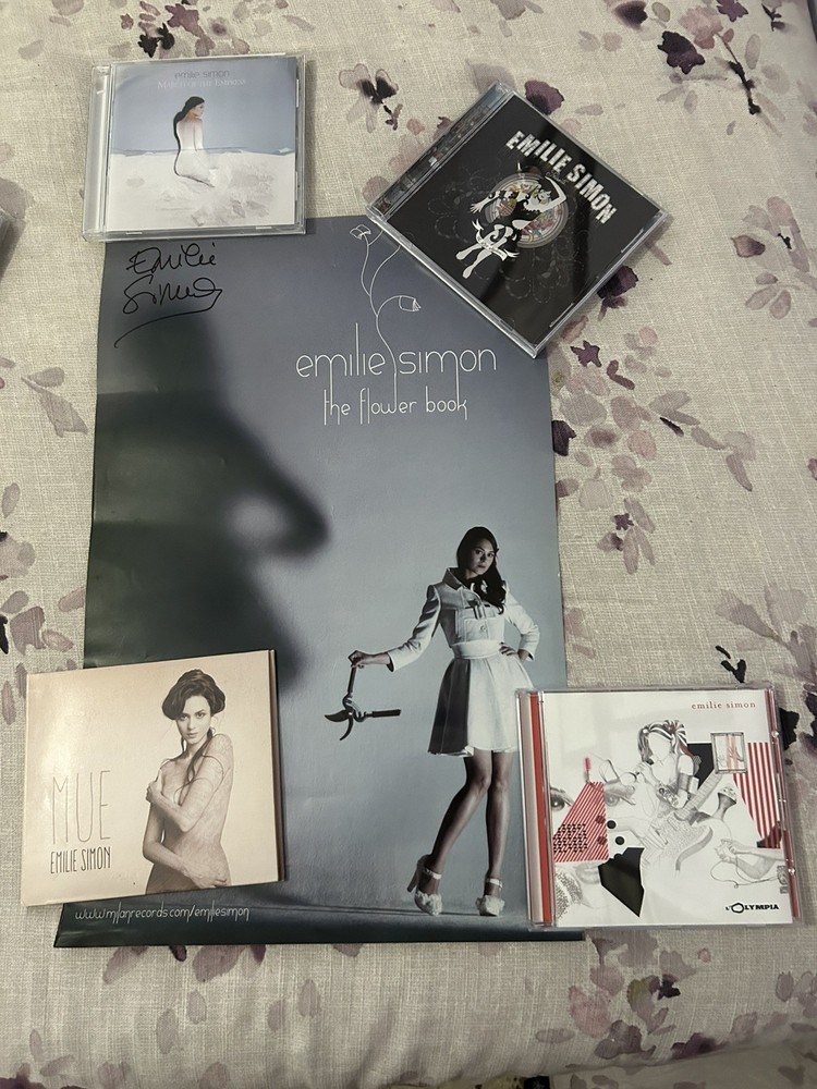 Signed Emilíe Simon Bundle, Autographed Poster + 4 CDs Electronic Art Pop EMILIE