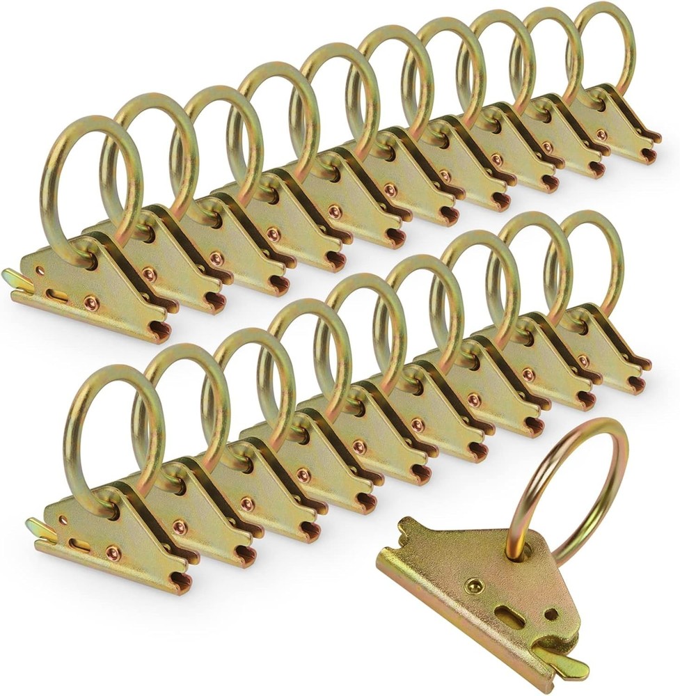 Versatile 20pcs E-Track O-Ring Anchors - 2000lb Load Capacity, Rust-Resistant