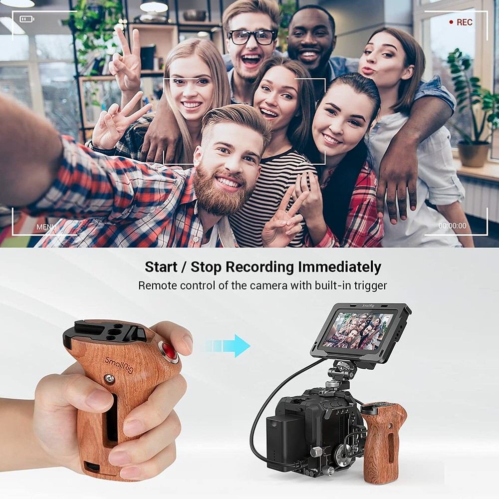 SmallRig Threaded Side Handle with Record Start/Stop Remote Trigger