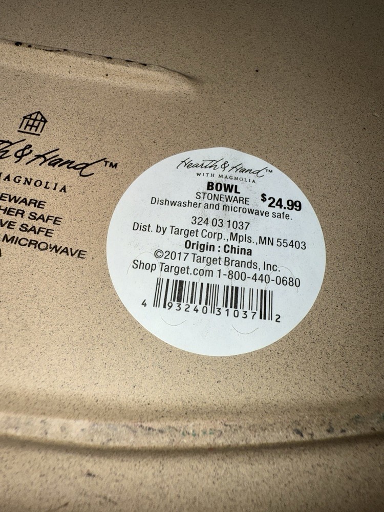 Hearth & Hand Magnolia Divided Serving Dish Black Oval Stoneware 12.5"