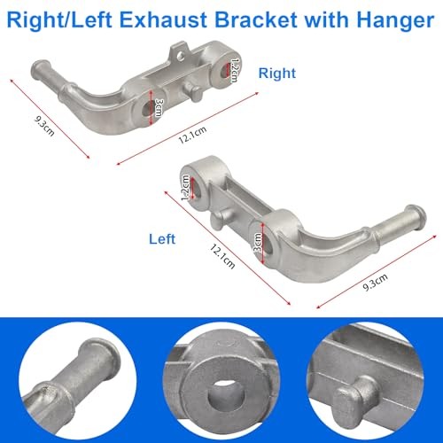 Exhaust Bracket Muffler Support Assembly Kit - Rear Left & Left + Right side