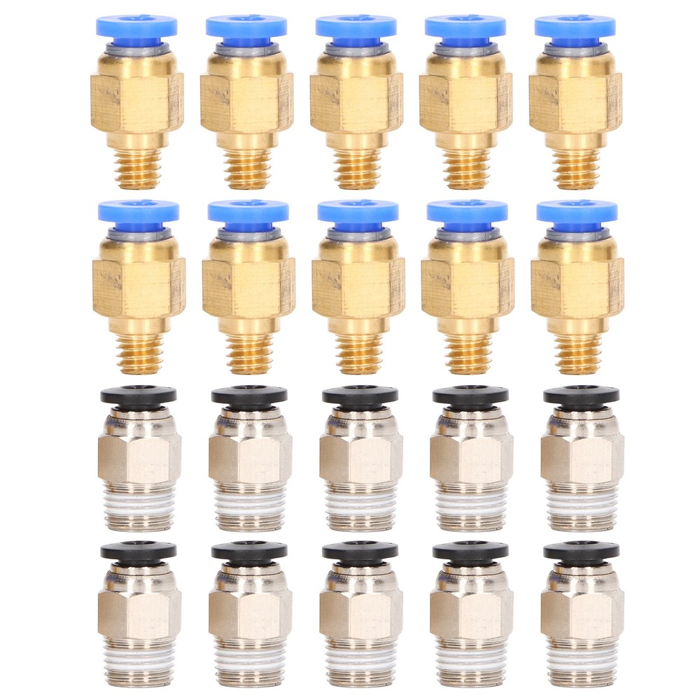 20Pcs 3D Printer Pneumatic Fitting PC4-M6 PC4-10 Spares For Ender 3