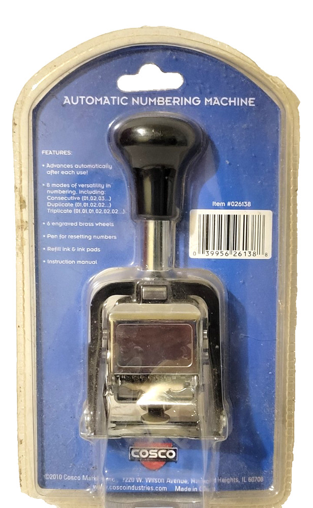 COSCO Consolidated Stamp Self-inking Automatic Numbering Machine