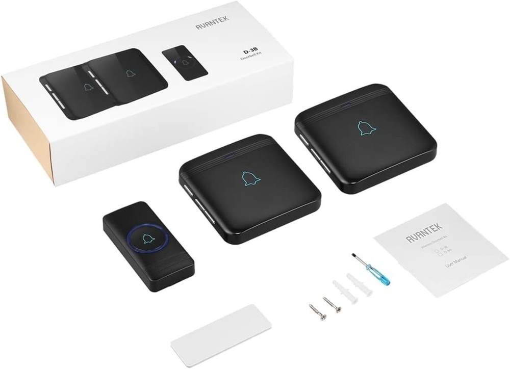 Smart Wireless Door Chime Kit - 1300 FT Range, 52 Melodies & User-Friendly Setup