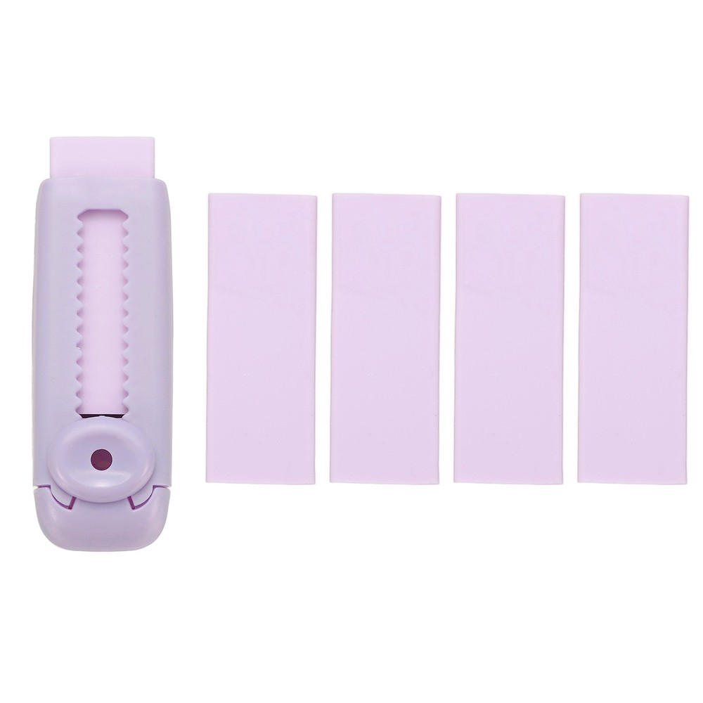 5 Pack Erasers, Pencil Erasers Large Eraser Push Pull Cute Soft, Purple