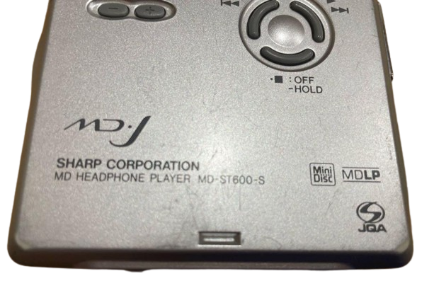 Sharp MD-ST600 Silver MDLP Minidisc Player Player Only Good
