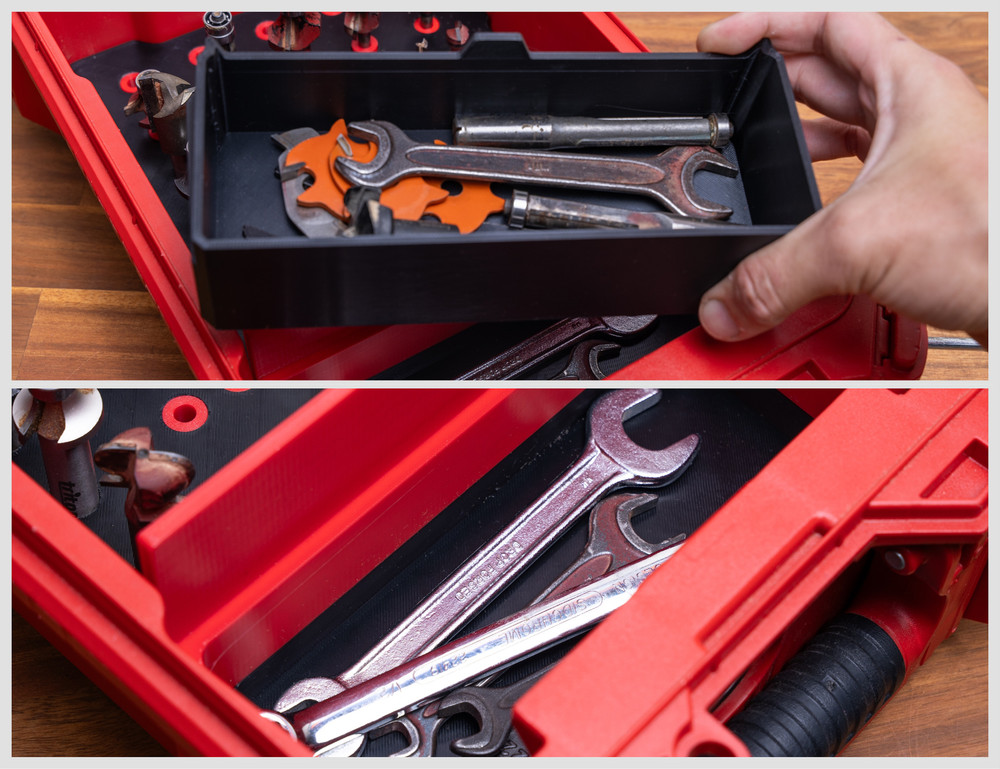 1/2" & 1/4" Router Bit Insert Tray for Packout Organiser Boxes | 3D Printed