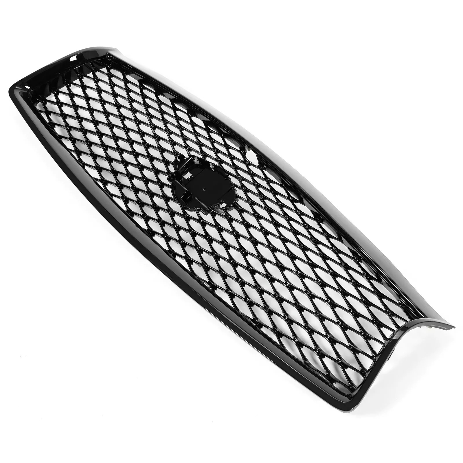 For Infiniti Q50 2014-2016 2017 Front Bumper Upper Grille Gloss Black Grill JDM