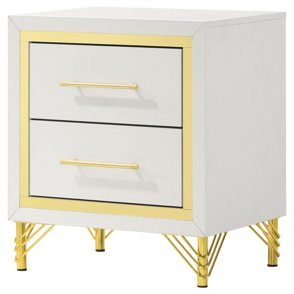 Chesney White 2-drawer Nightstand Bedside Table