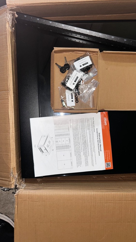 Tecmojo 12U Wall Mount Server Cabinet, Lockable, Glass Door, 17.7" Depth, Black