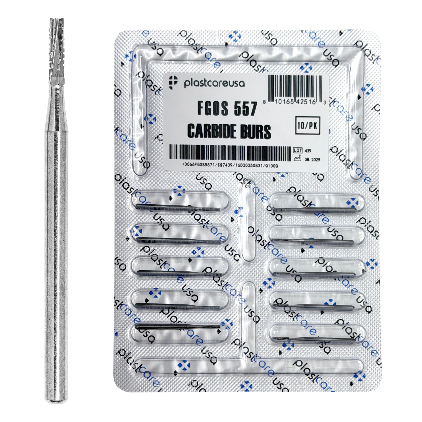 10 FG 557 Surgical Carbide Dental Burs High Speed Handpiece Friction Grip