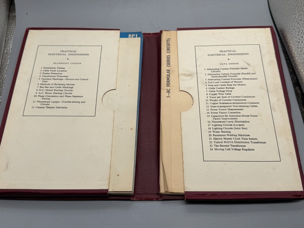 VINTAGE ELECTRICAL ENGINEERING TECHNICAL DATA BOOK HARDCOVER INDUSTRIAL REFERENC