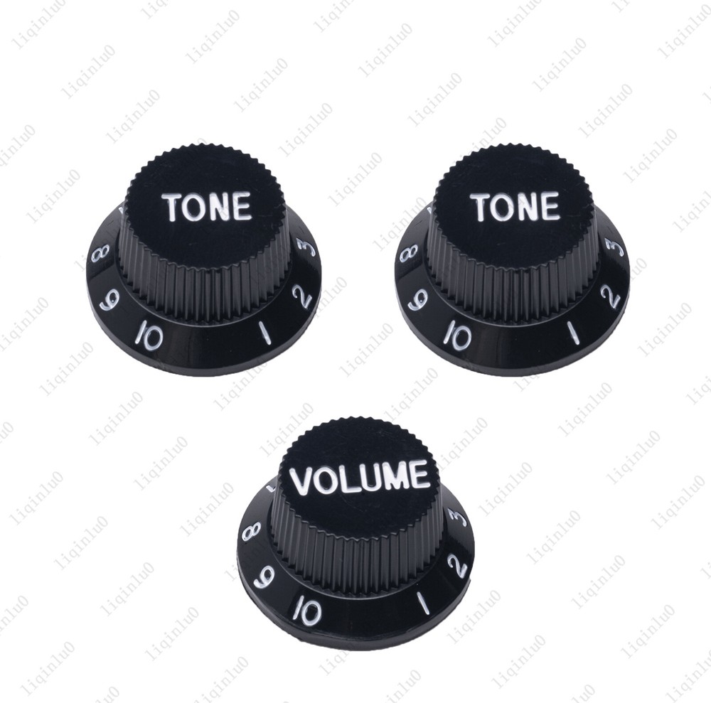 Black/White Numbers ST Electirc Guitar Knobs Volume Tone Knob For Stratocaster