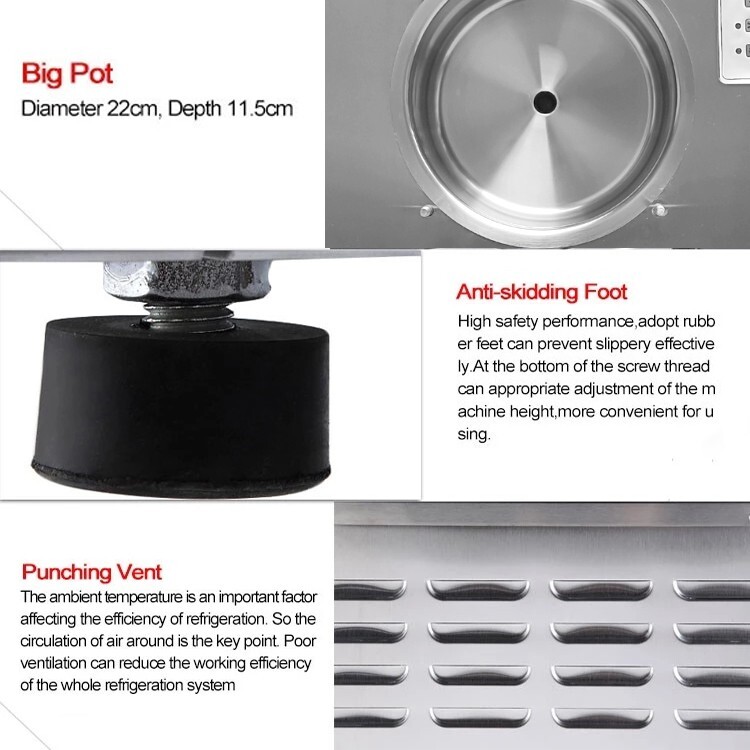 Kolice Commercial Hard Ice Cream Maker Italian Water Ice Machine