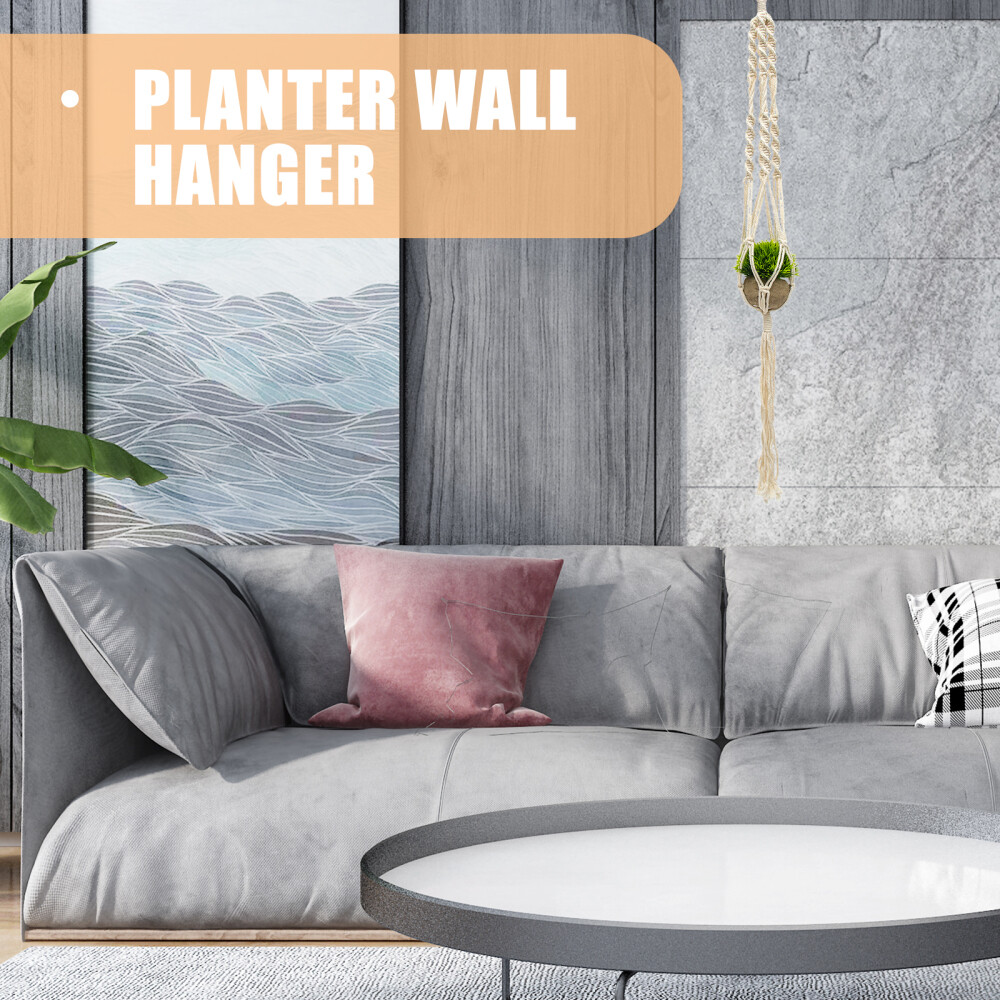 4PCS Macrame Plant Hanger Decorative Planter Holder Hanging Planters Holder