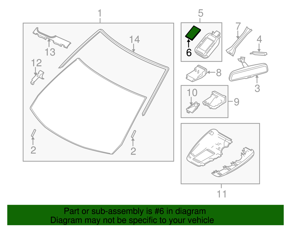 Genuine OEM Mazda Rain Sensor Insulator C513665G2